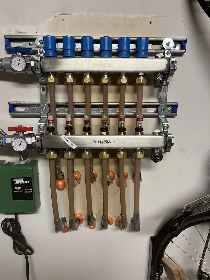 Plumber performing Gas Leak Detection at a residential property in Elkton